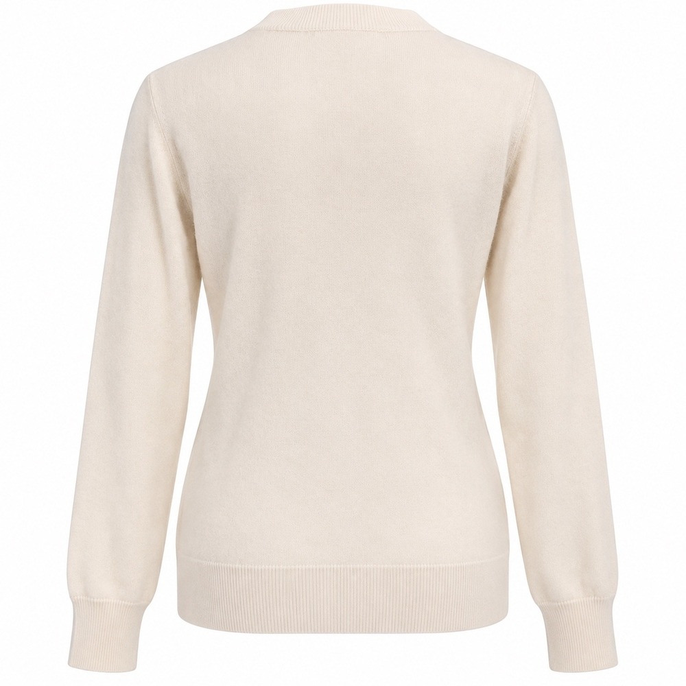 Quince 100% Mongolian Cashmere Crewneck Sweater Ivory Cream Women's Quiet Luxury - Picture 4 of 6